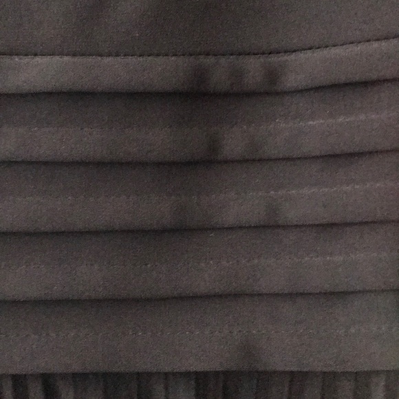 Eliza J Little Black Dress 4. 3/4 Sleeve Ruched Waist Pleated Skirt Back Zip EUC - Picture 2 of 5